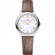 27.5 mm, Steel On Leather Strap