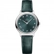 27.5 mm, Steel On Leather Strap