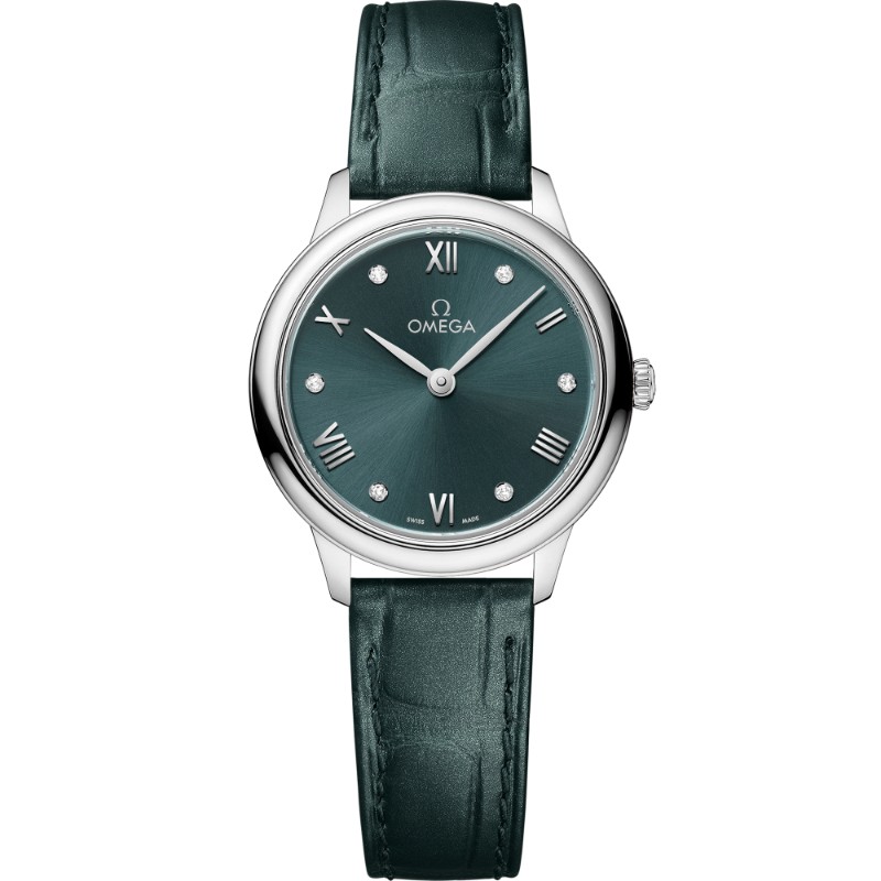 27.5 mm, Steel On Leather Strap