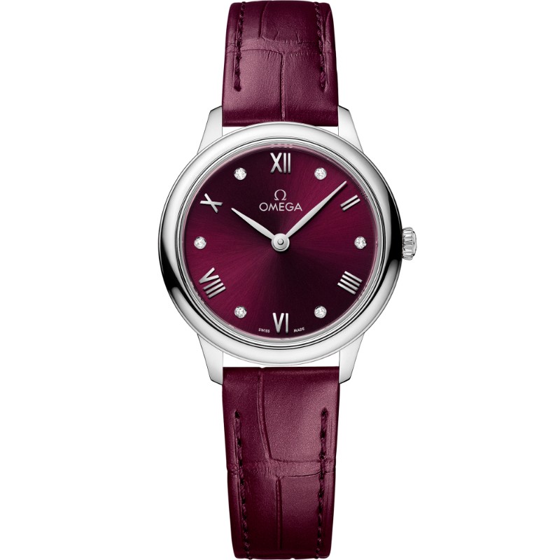 27.5 mm, Steel On Leather Strap