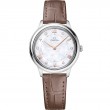 30 mm, Steel On Leather Strap