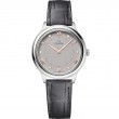 30 mm, Steel On Leather Strap