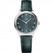 30 mm, Steel On Leather Strap