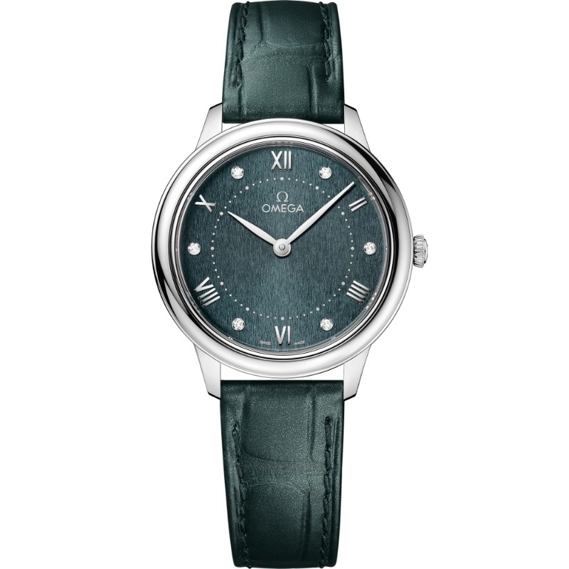 30 mm, Steel On Leather Strap