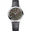 34 mm, Steel On Leather Strap