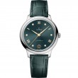 34 mm, Steel On Leather Strap