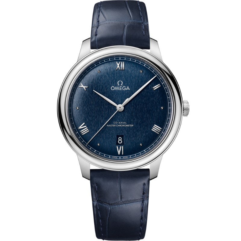 40 mm, Steel On Leather Strap