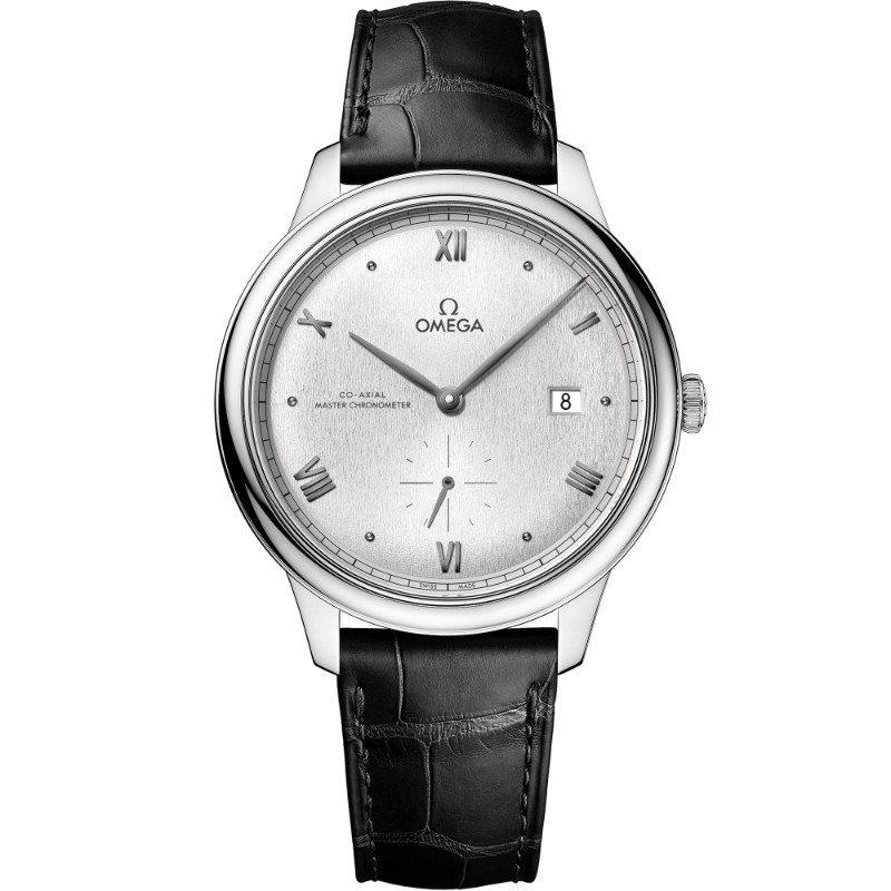 41 mm, Steel On Leather Strap