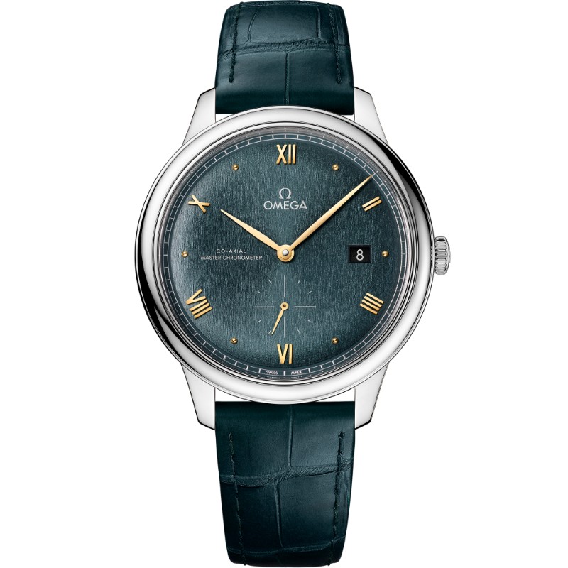 41 mm, Steel On Leather Strap