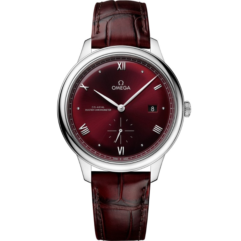 41 mm, Steel On Leather Strap