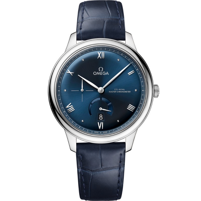41 mm, Steel On Leather Strap