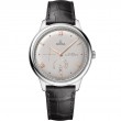 41 mm, Steel On Leather Strap