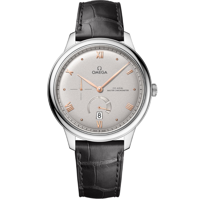 41 mm, Steel On Leather Strap