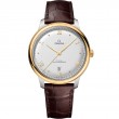 40 mm, Steel - Yellow Gold On Leather Strap