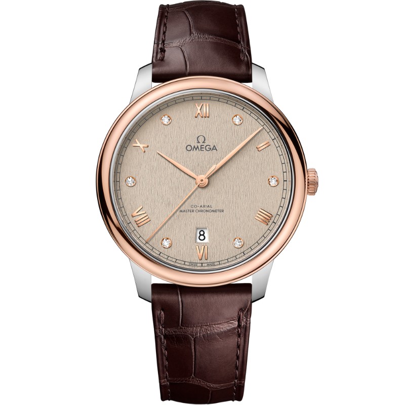 40 mm, Steel - Sedna™ Gold On Leather Strap