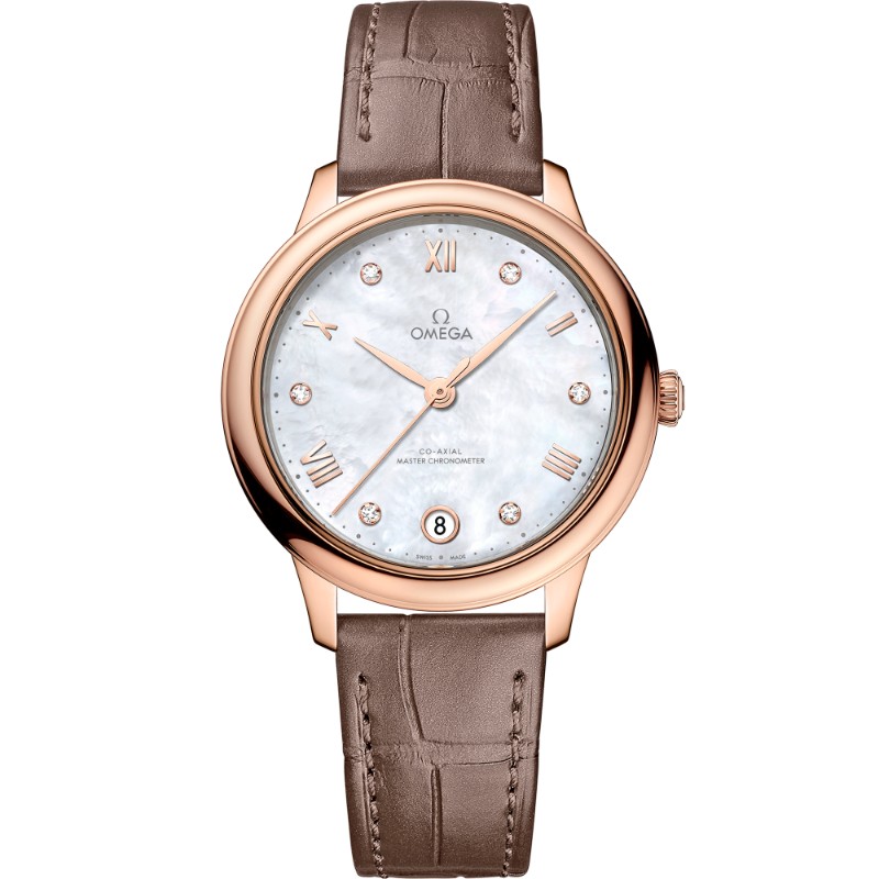 34 mm, Sedna™ Gold On Leather Strap
