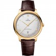 40 mm, Yellow Gold On Leather Strap