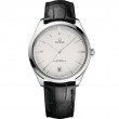 40 mm, Steel On Leather Strap