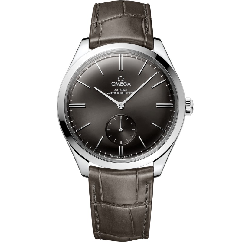 40 mm, Steel On Leather Strap