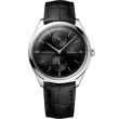 40 mm, Steel On Leather Strap