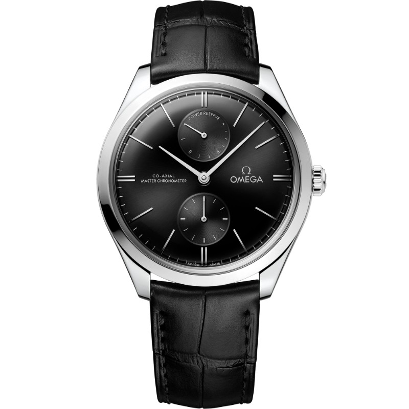 40 mm, Steel On Leather Strap
