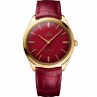 40 mm, Yellow Gold On Leather Strap