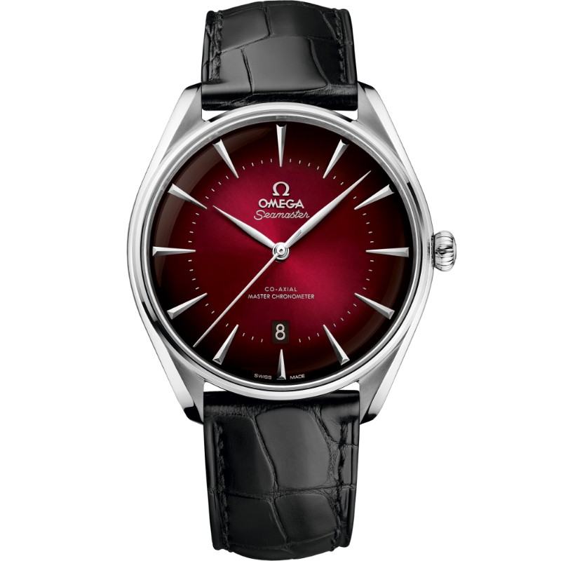 39.5 mm, Steel On Leather Strap
