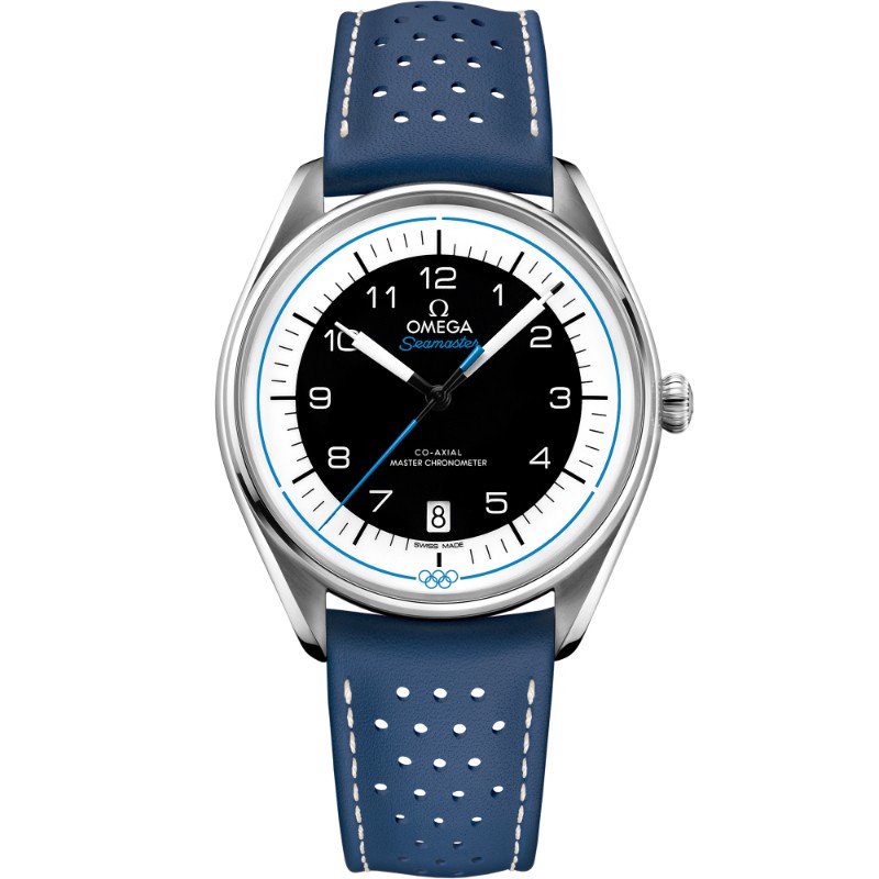 39.5 mm, Steel On Leather Strap