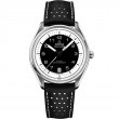 39.5 mm, Steel On Leather Strap