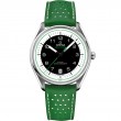 39.5 mm, Steel On Leather Strap