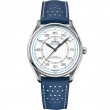 39.5 mm, Steel On Leather Strap
