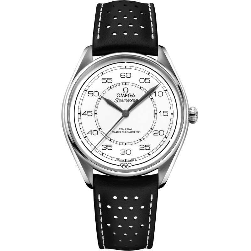 39.5 mm, Steel On Leather Strap