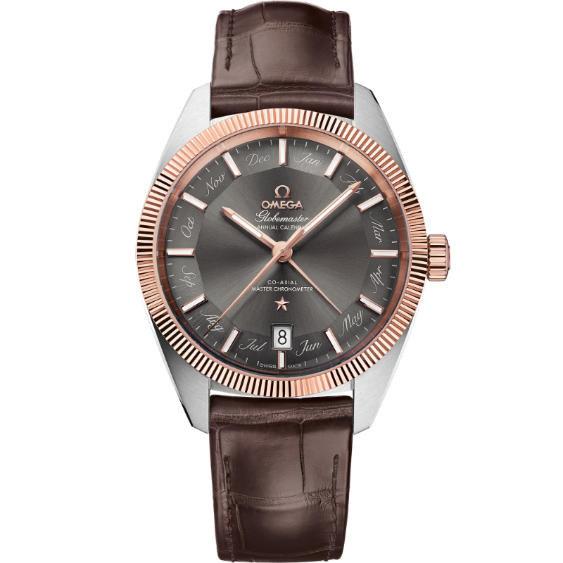41 mm, Steel - Sedna&trade; Gold On Leather Strap