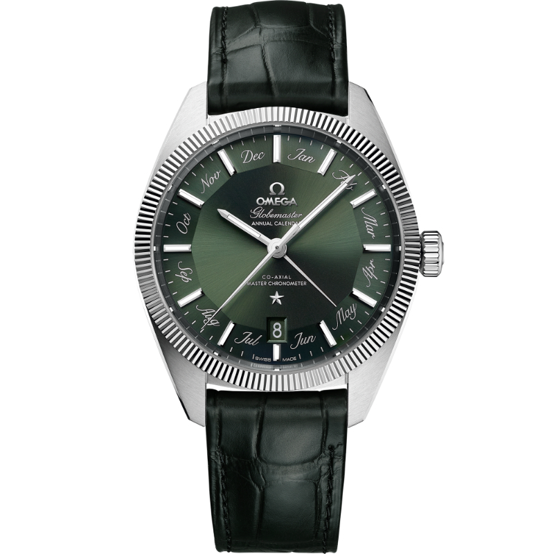 41 mm, Steel On Leather Strap