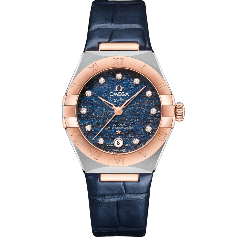 29 mm, Steel - Sedna&trade; Gold On Leather Strap