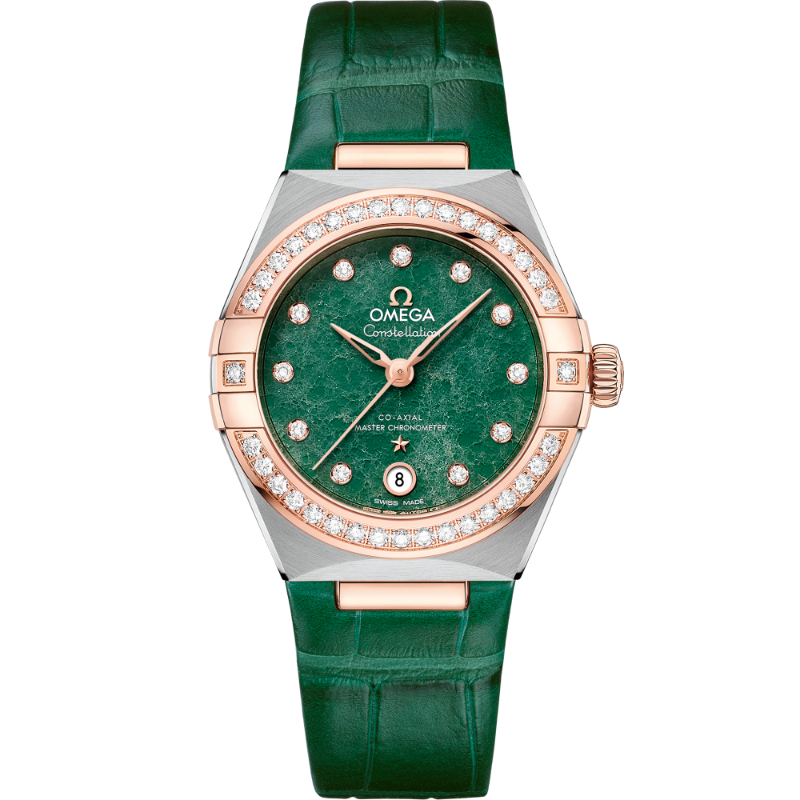 29 mm, Steel - Sedna&trade; Gold On Leather Strap