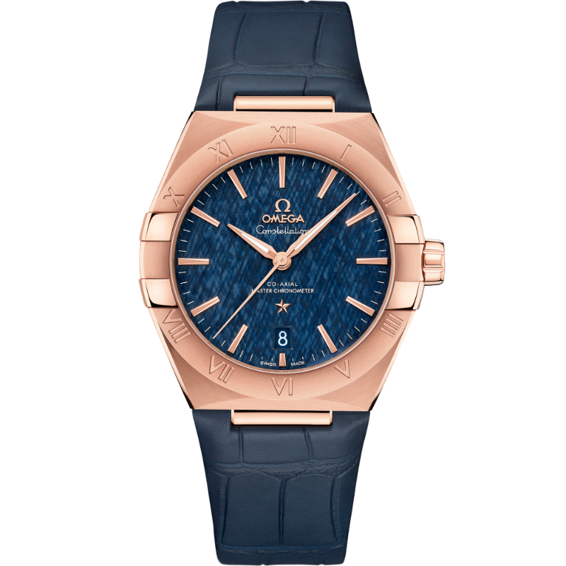 39 mm, Sedna&trade; Gold On Leather Strap