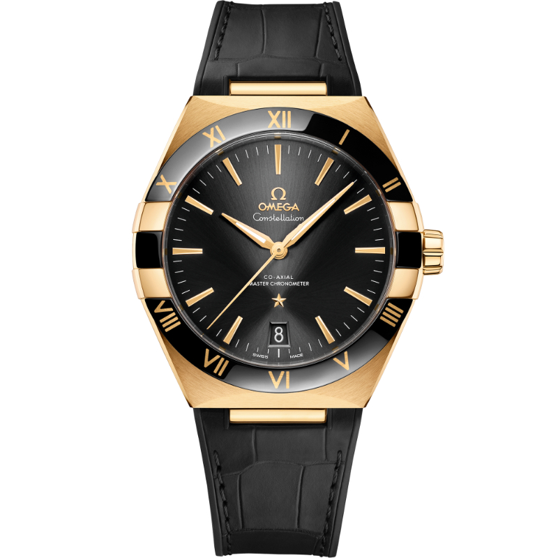 41 mm, Yellow Gold On Leather Strap