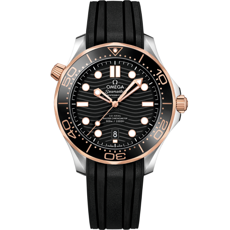 42 mm, Steel - Sedna&trade; Gold On Rubber Strap