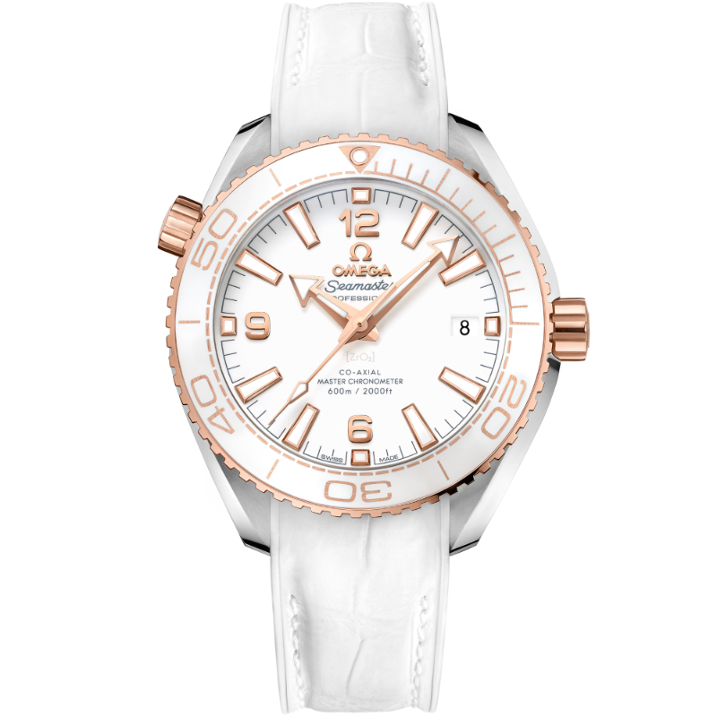 39.5 mm, Steel - Sedna&trade; Gold On Leather Strap With Rubber Lining