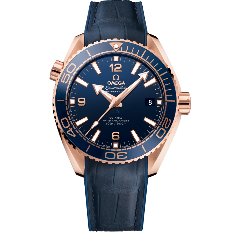 43.5 mm, Sedna&trade; Gold On Leather Strap With Rubber Lining
