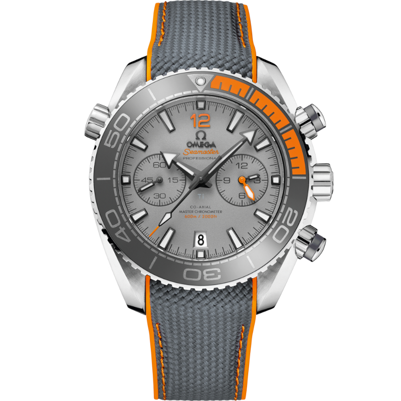 45.5 mm, Titanium On Rubber Strap