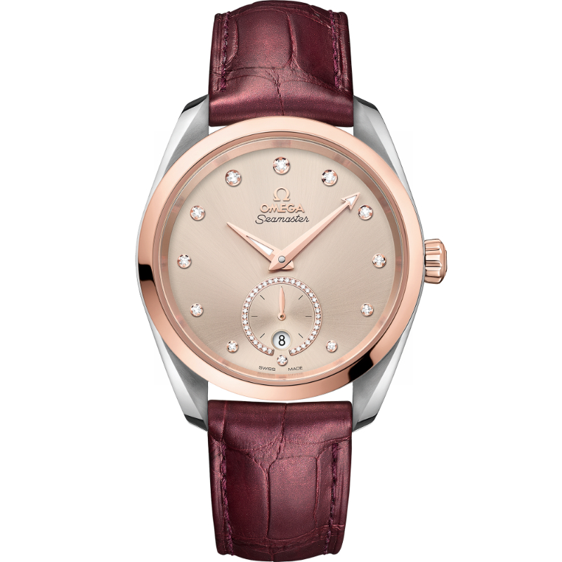 38 mm, Steel - Sedna&trade; Gold On Leather Strap