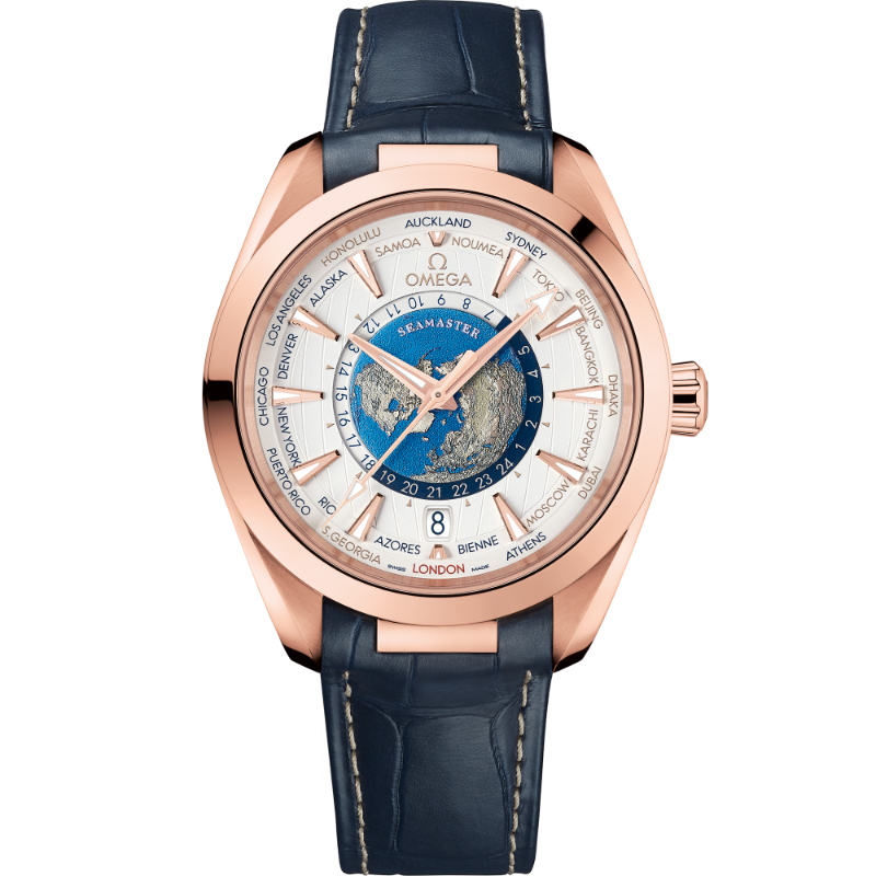 43 mm, Sedna&trade; Gold On Leather Strap