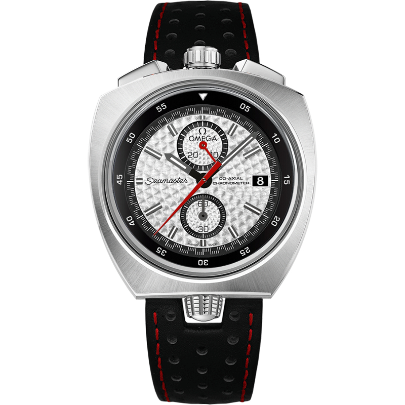 43 mm, Steel On Leather Strap