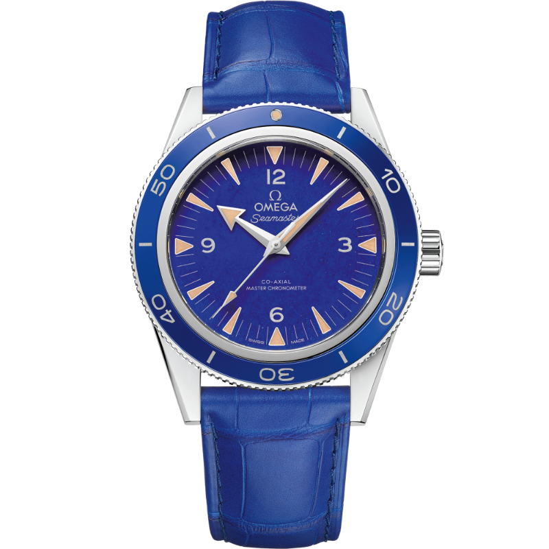 41 mm, Platinum On Leather Strap