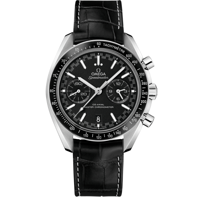 44.25 mm, Steel On Leather Strap