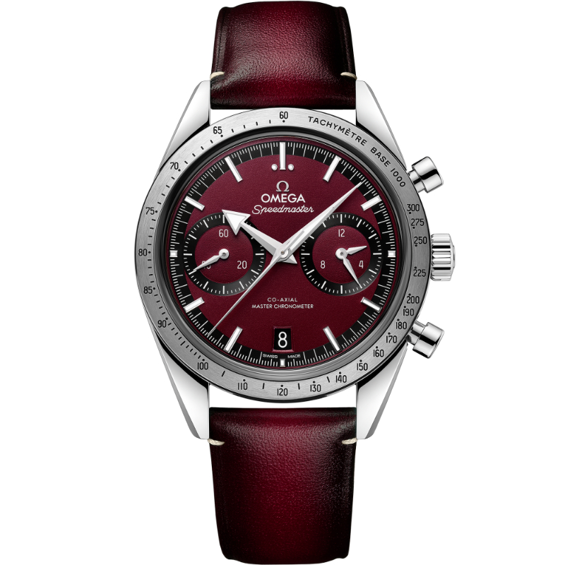 40.5 mm, Steel On Leather Strap