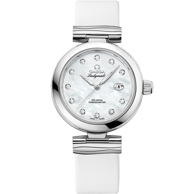 34 mm, Steel On Leather Strap