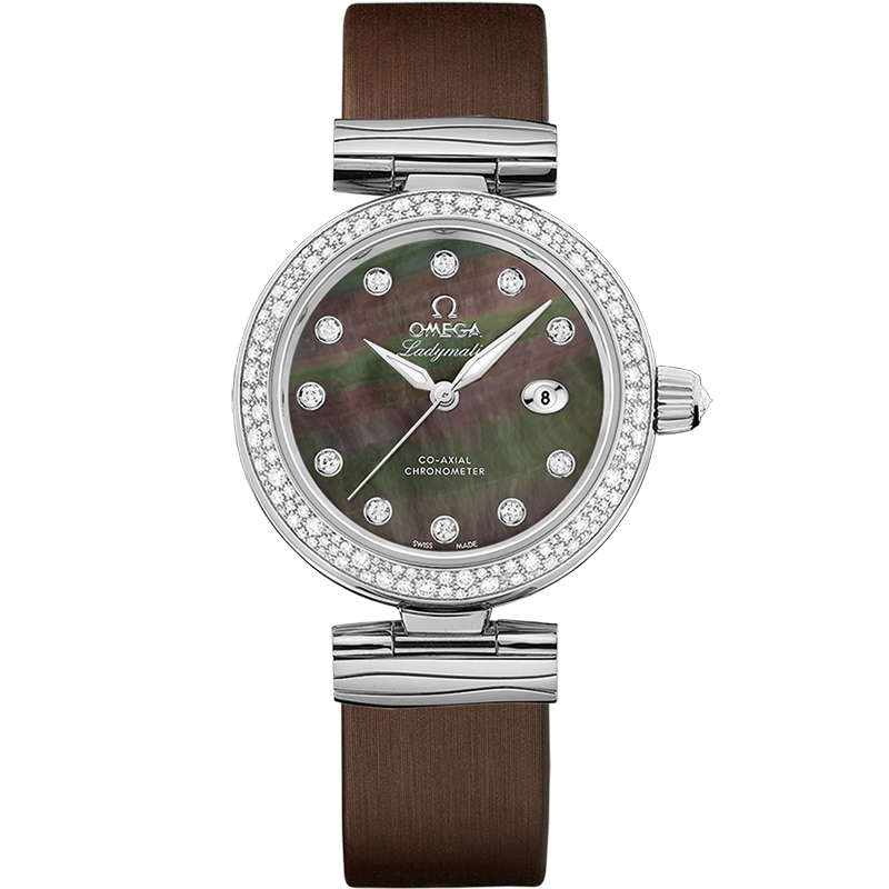 34 mm, Steel On Leather Strap
